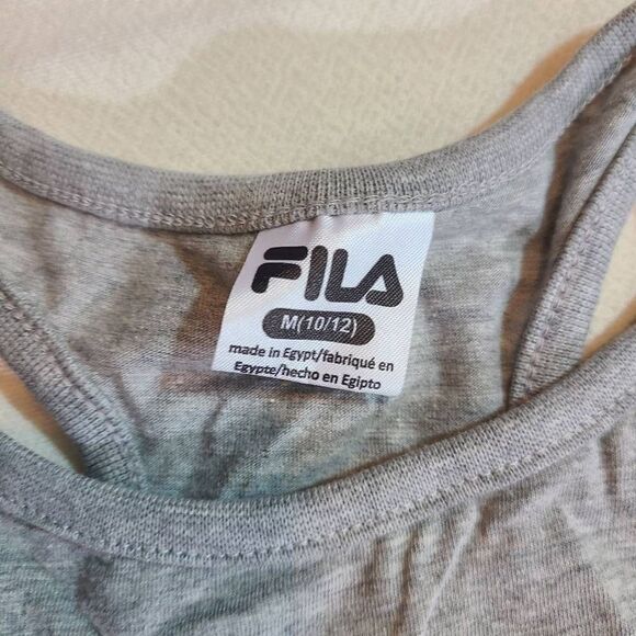 Girls Grey & Pink Camo Logo Fila Tank size M - Picture 5 of 5